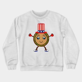 FOURTH Of July Holiday Cheeseburger Crewneck Sweatshirt